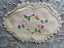 A perfectly pretty hand embroidered Linen Doily Carousel 1