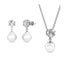 18K White Gold Crystal Pearl Jewellery Set "Tanya" Carousel 1