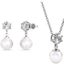 18K White Gold Crystal Pearl Jewellery Set "Tanya" Carousel 12