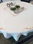 Beautiful floral embroidered linen tablecloth Carousel 1