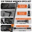 4Pc Click Torque Wrench Adjustable 3/8" Drive 5-45ft-lb/6.8-61Nm Extension AU Carousel 3