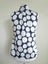 VASSALLI (NZ) *Designer 100% Cotton Navy Orbs Sleeveless Button Blouse Top* 10 Carousel 3