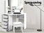 Corner Dressing Table with Mirror and Stool White Carousel 8