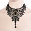 Women Victorian Lace Choker Necklace Metal Cameo Jewel Steampunk Carousel 4