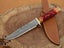 Amazing Hand Made Damascus Steel Hand Craving Colored Bone Handle Knife Carousel 6