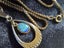22kt rolled gold genuine black opal triplet & chain Carousel 1