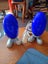 Footed Blue Glass Lamps Carousel 1