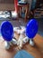 Footed Blue Glass Lamps Carousel 5