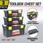 3PCS Tool Boxes Set Toolbox Storage Case Organiser Carousel 2