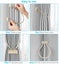 2pcs Curtain Tie Backs Carousel 12