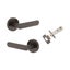 Iver Bronte Door Lever on Round Rose Inbuilt Privacy Kit 60mm Backset Carousel 1