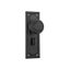 Tradco Edwardian Door Knob on Rectangular Backplate Matt Black Carousel 1