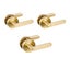 Trio Olympus Door Lever Handle on Round Rose Matt Gold - Available in Various... Carousel 2