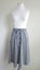 H&M *Wardrobe Essential Midnight Navy Stripes Midi Flare Hem Skirt W Pockets* 6 Carousel 2