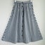 H&M *Wardrobe Essential Midnight Navy Stripes Midi Flare Hem Skirt W Pockets* 6 Carousel 1