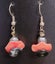 Fibrant genuine pink coral, black coral, black pearl earrings Carousel 5