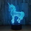 3D Illusion Acrylic LED Unicorn Children's Night Light Carousel 8