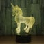 3D Illusion Acrylic LED Unicorn Children's Night Light Carousel 11