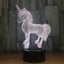 3D Illusion Acrylic LED Unicorn Children's Night Light Carousel 12