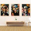 ART PRINT WALL ART | Digital Painting Abstract Faces Modern Home Decor Triptych Carousel 4