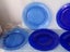Beautiful vintage Blue Glass Plates x 6. Carousel 3