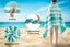 Ovela Sand-Free Quick-Dry Beach Towel (Mint Green) Carousel 3