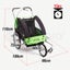 Tag-Along Kids Bike Trailer Bicycle Pram Stroller Children Jogger Green Carousel 2