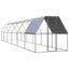 Vidaxl Outdoor Chicken Cage 2X12x2 M Galvanised Steel Carousel 1