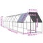 Vidaxl Outdoor Chicken Cage 2X12x2 M Galvanised Steel Carousel 2