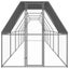 Vidaxl Outdoor Chicken Cage 2X12x2 M Galvanised Steel Carousel 3