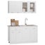 Vida Xl 4 Piece Kitchen Cabinet Set White Engineered Wood Carousel 3