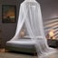 Elosung White Hanging Princess Bed Canopy Mosquito Net Dome Bedding For Dorm Roo Carousel 3