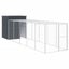Vidaxl Chicken Cage With Run Anthracite 165X659x181 Cm Galvanised Steel Carousel 1