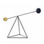 Rioranvik Black-Gold Balance Art Piece with Tripod Compass Carousel 1