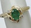 14k Gold Emerald and Diamond ring Carousel 11