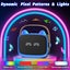 Mini Karaoke Machine Portable MP3 Player with 2 Wireless Mics & LED Lights Carousel 4