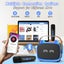 Mini Karaoke Machine Portable MP3 Player with 2 Wireless Mics & LED Lights Carousel 6