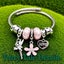 Elegant Heart Shape Butterfly Stainless Steel Asymmetrical Plating Bangle Carousel 6