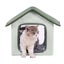 Elevated Heated Cat House Outdoor Kitty Shelter With Timer 600D Oxford Cloth ... Carousel 9