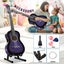 34'' Kids Acoustic Guitar Wooden Kids Gift Purple Carousel 14