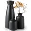 GREENYHAVEN Distressed Ceramic Vase - Black (Set of 3) Carousel 1