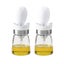 OZZYCOOK 2 Pack 2-in-1 Glass Olive Oil Bottle and Brush - White Carousel 1
