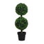 Lambu Artificial Topiary Trees 2-Ball Fake Plants Potted for Porch Home Decor Carousel 1