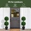 Lambu Artificial Topiary Trees 2-Ball Fake Plants Potted for Porch Home Decor Carousel 3