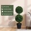 Lambu Artificial Topiary Trees 2-Ball Fake Plants Potted for Porch Home Decor Carousel 5