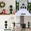 Lambu Artificial Topiary Trees 2-Ball Fake Plants Potted for Porch Home Decor Carousel 8