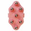 5-Element Meridian Brush Lymphatic Roller Massager Pink Carousel 1