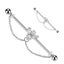 CZ Bee Industrial Barbell with Double Chain Dangle. Carousel 3