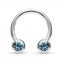 14g Horseshoe Barbells with Front Facing Gem Balls. Carousel 8