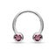 14g Horseshoe Barbells with Front Facing Gem Balls. Carousel 7